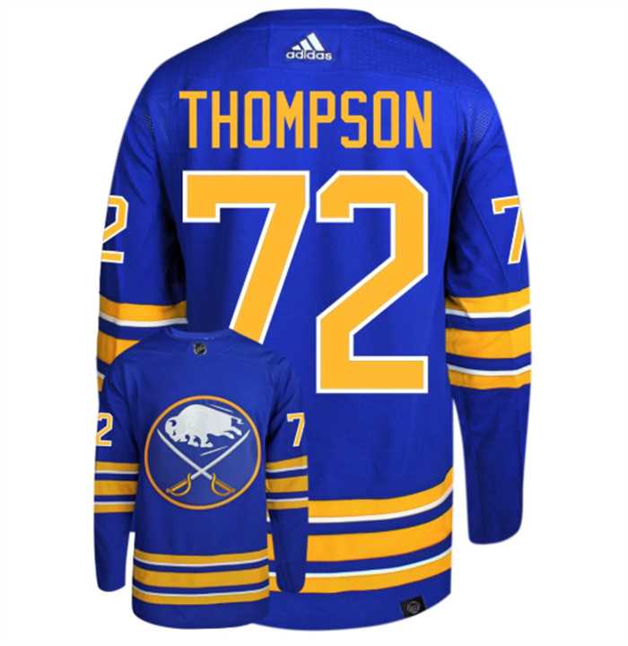 Men's Buffalo Sabres #72 Tage Thompson Blue Stitched Jersey Dzhi